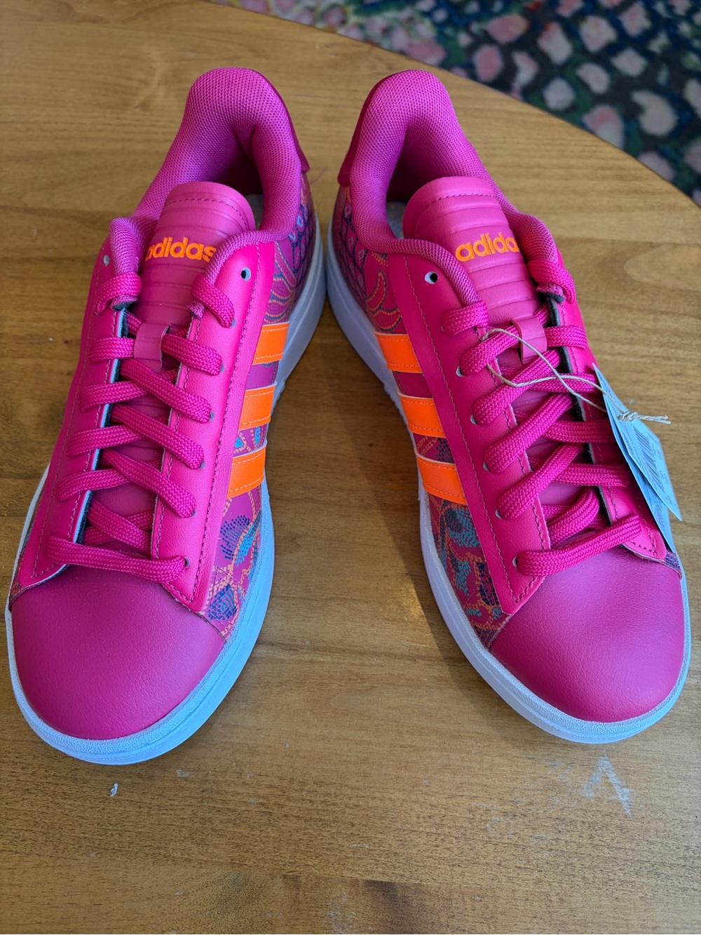 Adidas Women’s x Farm Rio Grand Court Alpha Floral Sneakers - New - Picture 2 of 6
